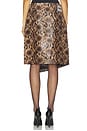 view 4 of 6 Apron-style Leather Midi Wrap Skirt in Python