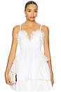 view 1 of 4 Poplin Baby Doll Top in White