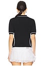 view 3 of 5 Knit Polo Top in Black