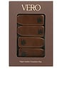 view 1 of 3 VEGAN LEATHER CREASELESS CLIPS  VEGAN LEATHER CREASELESS CLIPS in Tobacco