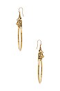 view 2 of 2 ARETES DE ORO VANDAL in Gold