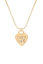 view 2 of 2 Fuck Off Necklace in Gold
