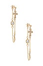 view 1 of 3 The Unchained Cross Earring in Gold