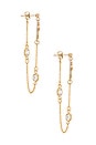 view 2 of 3 The Unchained Cross Earring in Gold