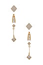 view 1 of 3 The Deco Diamond Earring Set in Gold