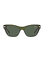 view 1 of 3 x Hailey Bieber Cat Eye Sunglasses in Green