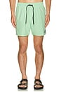 view 5 of 6 Lido Solid Swim Trunks in Jade Cream