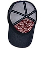 view 4 of 4 Textile Trucker Hat in Navy