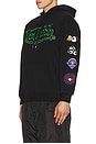 view 2 of 6 Logo Sleeve Patches Hoodie in Black