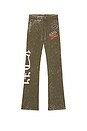 view 6 of 7 Stacked Flare Leg Joggers in Olive Night Mineral Wash
