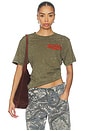 view 3 of 5 Dragon Washed Tee in Olive Night Mineral Wash