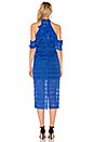 view 3 of 4 Cold Shoulder Lace Dress in Blue