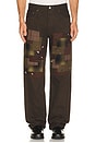 view 1 of 7 Straight Denim Jeans in Patchwork