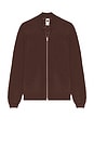 view 5 of 4 Eyelet Zip Up in Brown in Burgundy