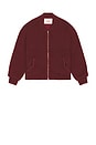 view 3 of 4 Knitted Bomber Jacket in Madame Red