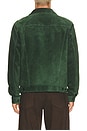 view 2 of 5 Suede Trucker Jacket in Green