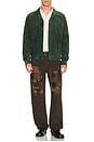 view 4 of 5 Suede Trucker Jacket in Green