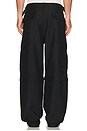 view 4 of 6 PANTALON CARGO ZIP in Black