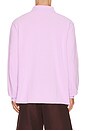 view 2 of 5 Long Sleeve Pique Polo in Lavender