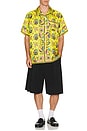 view 3 of 4 Short Sleeve Silk Shirt in Yellow