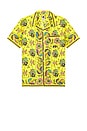 view 4 of 4 Short Sleeve Silk Shirt in Yellow