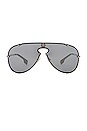 view 1 of 3 0VE2243 Sunglasses in Gunmetal & Grey Mirror Black