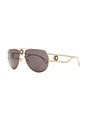 view 2 of 3 Pilot Aviator Sunglasses in Gold