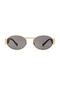 view 1 of 3 Oval Sunglasses in Matte Gold