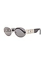 view 2 of 3 Round Sunglasses in Black & Silver