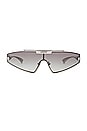 view 1 of 7 Shield Sunglasses in Silver