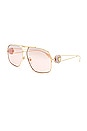 view 2 of 3 Aviator Sunglasses in Pink