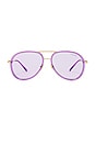 view 1 of 3 Aviator Sunglasses in Lilac Transparent & Light Violet
