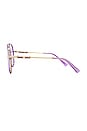 view 3 of 3 Aviator Sunglasses in Lilac Transparent & Light Violet