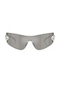 view 1 of 3 Shield Sunglasses in Silver