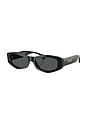 view 2 of 3 Narrow Sunglasses in Black