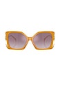 view 1 of 3 Square Sunglasses in Opal Yellow & Violet Mirror Silver