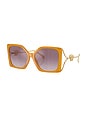 view 2 of 3 Square Sunglasses in Opal Yellow & Violet Mirror Silver