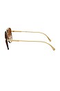 view 4 of 3 Square Sunglasses in Gold