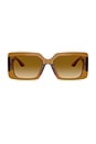 view 1 of 3 Square Sunglasses in Translucent Brown
