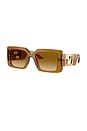 view 2 of 3 Square Sunglasses in Translucent Brown