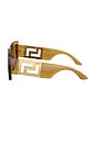 view 4 of 3 Square Sunglasses in Translucent Brown