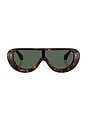 view 1 of 4 Shield Sunglasses in Dark Havana