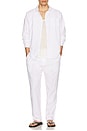 view 3 of 4 Long Sleeve Linen Button Down Shirt in White