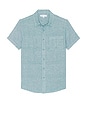 view 4 of 4 Linen Button Down Shirt in Teal