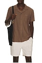view 1 of 4 Beach Pique Camp Shirt in Brown