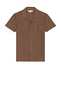 view 4 of 4 Beach Pique Camp Shirt in Brown