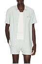 view 1 of 5 Stripe Knit Button Down Shirt in Sage