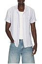 view 1 of 5 Basket Weave Camp Shirt in Navy