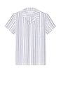 view 4 of 5 Basket Weave Camp Shirt in Navy