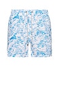 view 1 of 3 4 Way Stretch Volley Swim Short in White